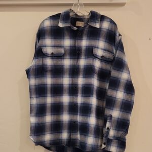 Jach's Blue and White Plaid Button-Up Shirt
